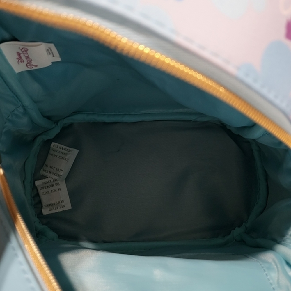 Disney Princess‎ Cinderella Mini Vegan Leather Backpack Blue 11" Bag - Picture 10 of 13